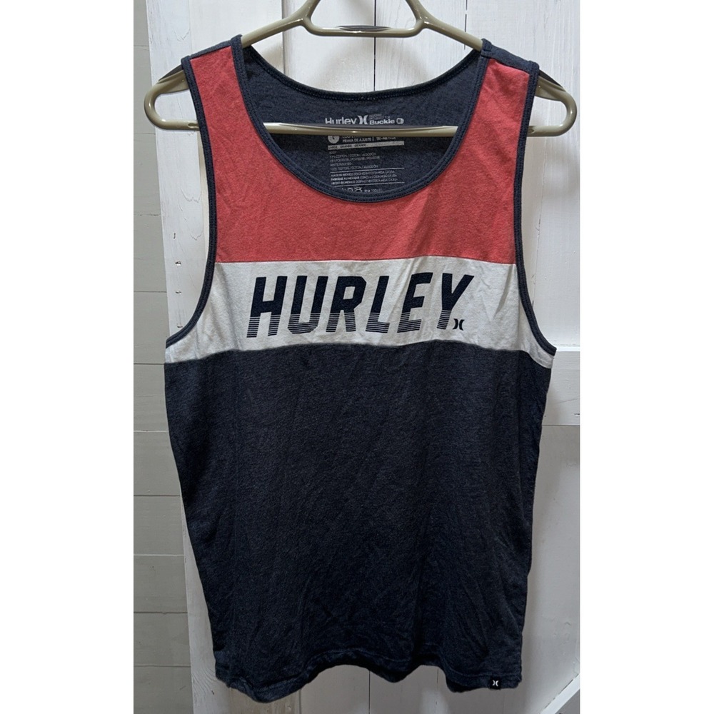 Hurley Exclusively For Buckle Men's Size L Tank Top Red/White/Blue